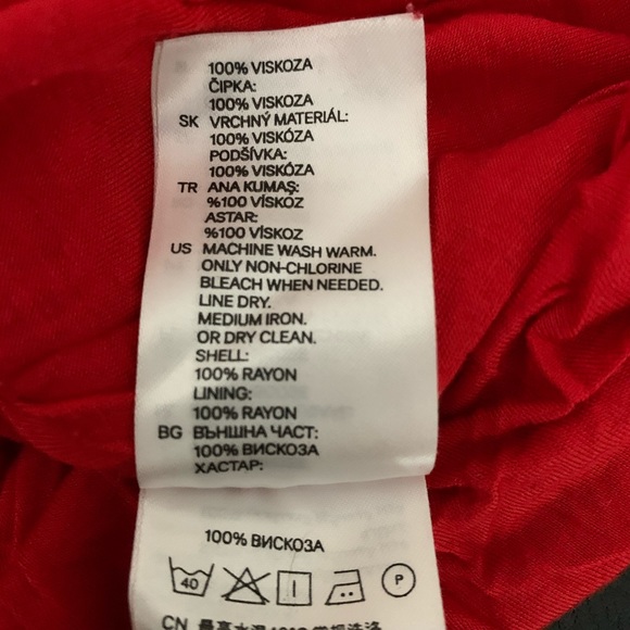 H&M Red Super Soft Rayon Large - Picture 5 of 7